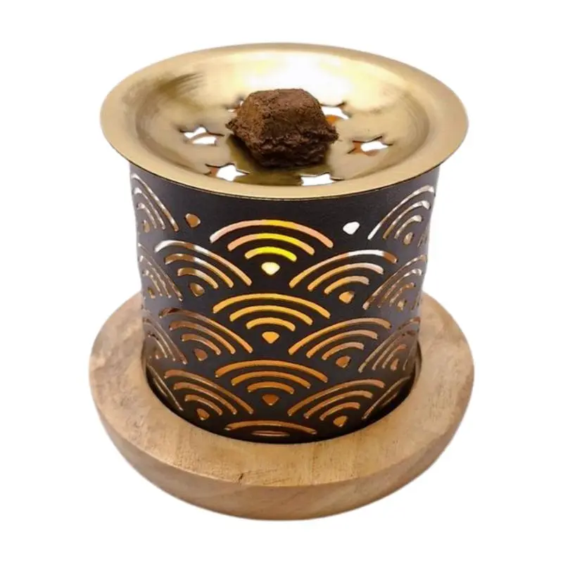 Handcrafted Incense Bakhoor Burner – Japanese Waves Pattern